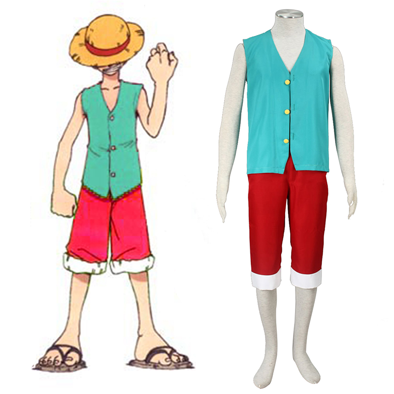 One Piece Monkey D. Luffy 3 Green Cosplay Kostuums Nederland