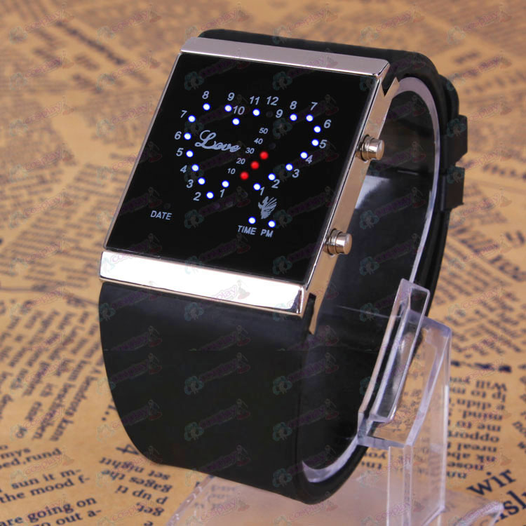 Bleach Accessoires gebroken oppervlak markeringen Black Heart LED horloge