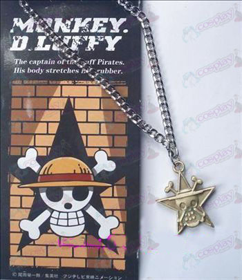 One Piece Accessoires pentagram schedel ketting 32-6A (koper)