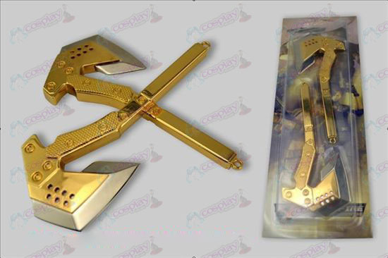 CrossFire Accessoires-14 cm Pakket leger vuistbijl (goud)
