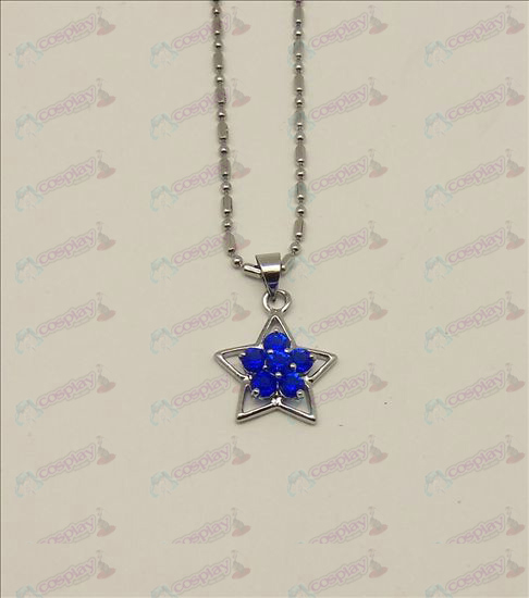 Blister Lucky Star accessoires diamanten halsketting (Blauw)
