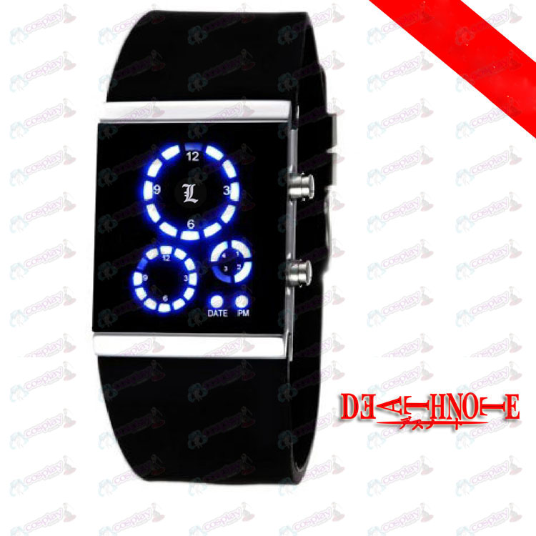 Death Note AccessoriesL Koreaanse LED horloges zwarte vlag