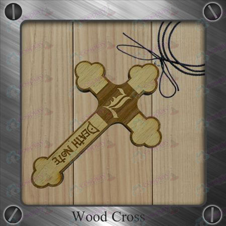 Death Note Accessoires-L vlag houten kruis ketting
