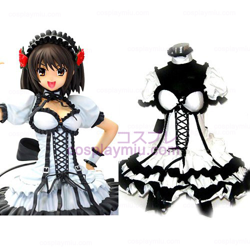 Haruhi Suzumiya Black Dress Lolita Cosplay Kostuums
