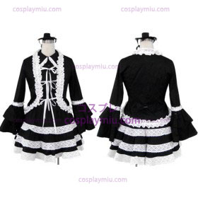 Lolita Black Cosplay Kostuum