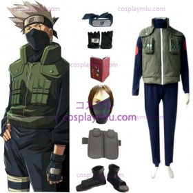 Naruto Hatake Kakashi Deluxe Cosplay Kostuum en Accessoires Set
