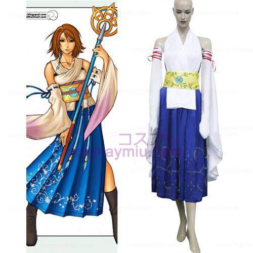 Final Fantasy X-0 Yuna Halloween Cosplay Kostuum