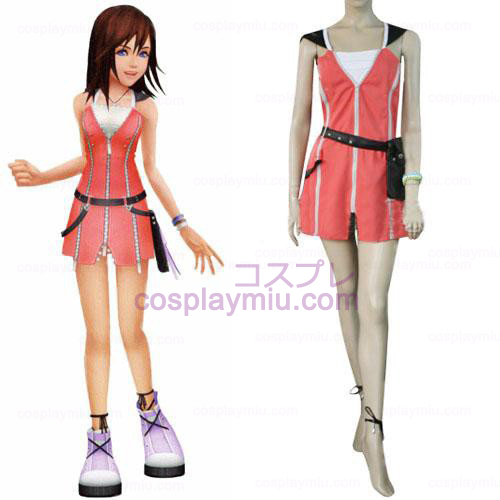 Kingdom Hearts 2 Kairi Pink Dress Cosplay Kostuum