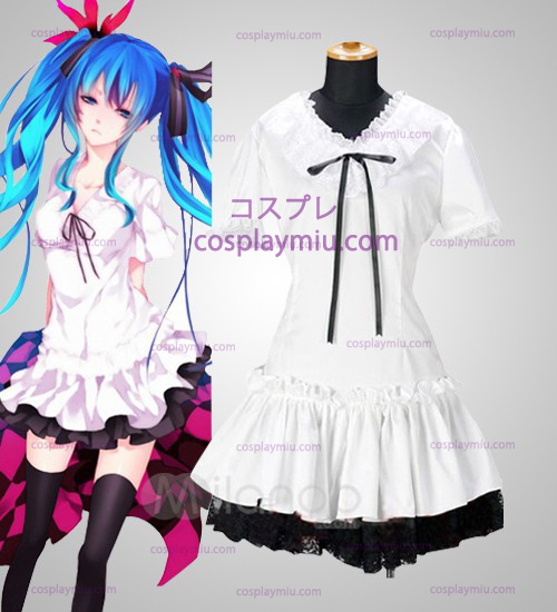 Vocaloid Miku Cosplay Costume Dress White