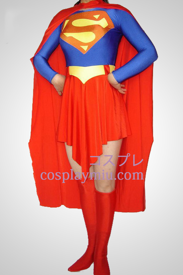 Superwoman Lycra Spandex Zentai Kostuums