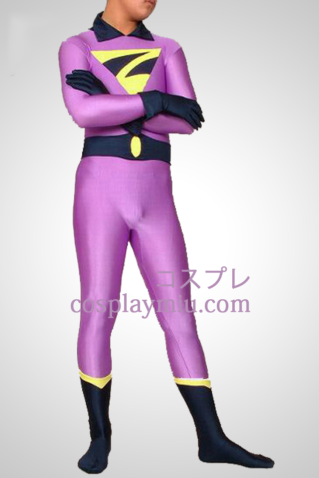 Light Purple Superman Lycra Spandex Superhero Catsuit