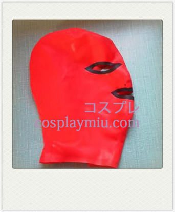 Sexy rode latex masker met open ogen en mond