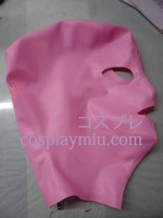 Classic Pink Latex Masker met open ogen en mond
