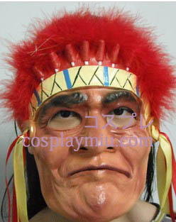 Classic Red Indian Latex Masker
