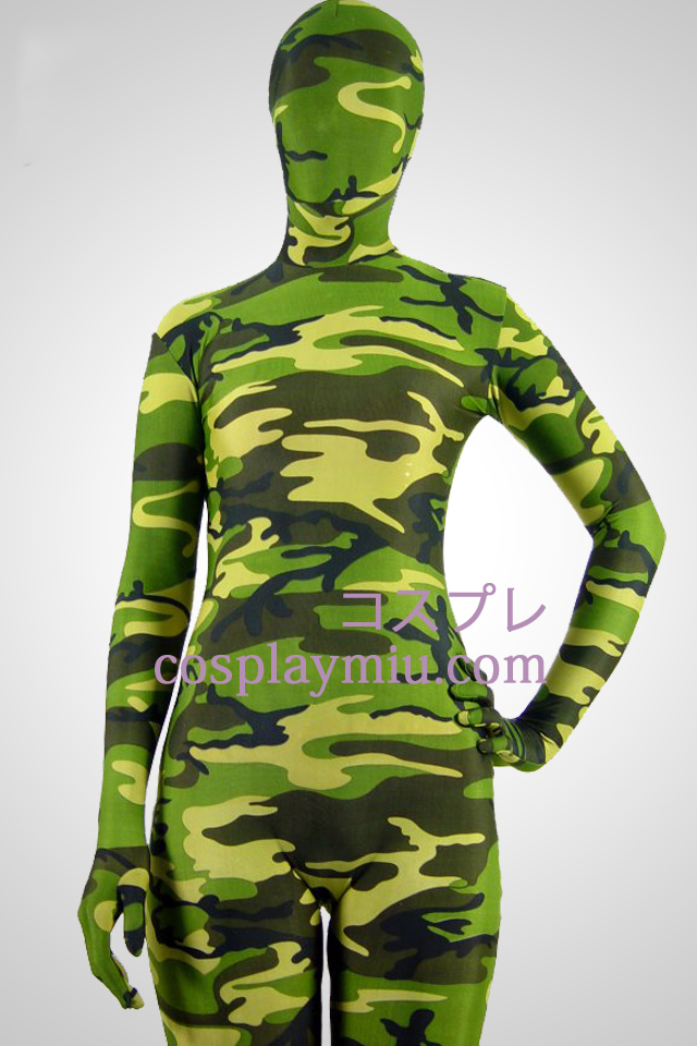 Camouflage partten Spandex Zentai Kostuums