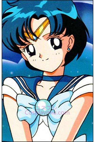 Sailor Moon Mizuno Ami Sailor Mercury Korte Cosplay Pruik