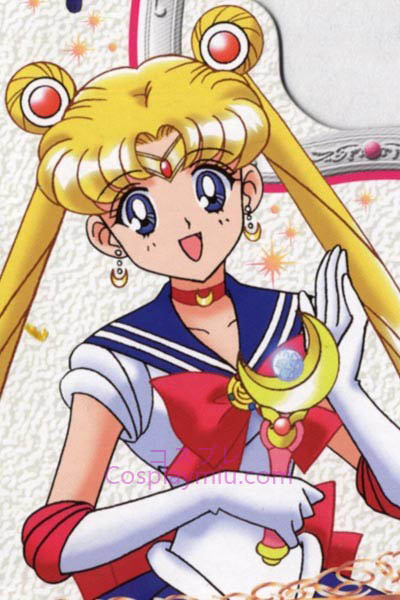 Sailor Moon Tsukino Usagi Lange Cosplay Pruik