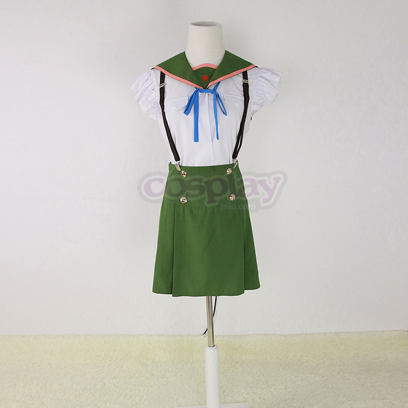 School-Live! Ebisuzawa Kurumi 1 Green Sailor Cosplay Kostuums Nederland
