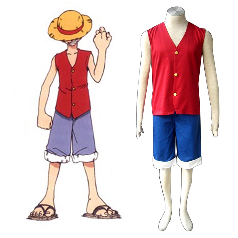 One Piece Monkey D. Luffy 1 Rood Cosplay Kostuums Nederland