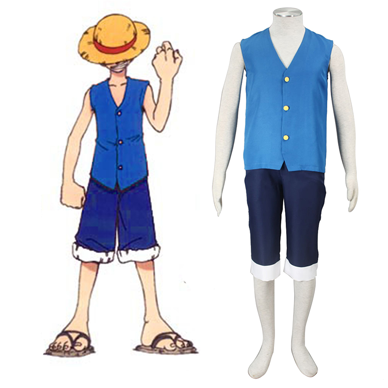 One Piece Monkey D. Luffy 2 Blauw Cosplay Kostuums Nederland