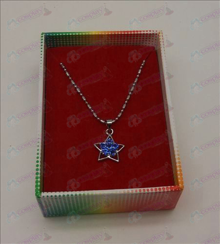 Lucky Star accessoires diamanten halsketting (lichtblauw)