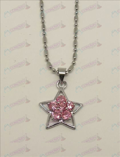 Blister Lucky Star accessoires diamanten halsketting (Pink)
