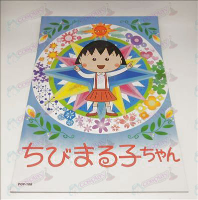 42 * 29cmChibi Maruko Chan Accessoires reliëf affiches (8 / set)