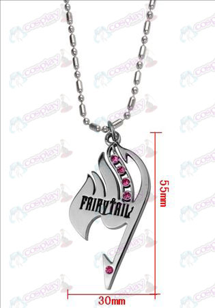 Fairy Tail met diamanten halsketting (roze diamant)