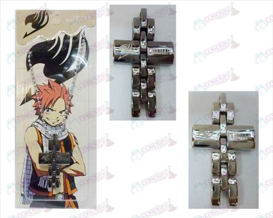 Fairy Tail Accessoires zwart en wit kruis ketting