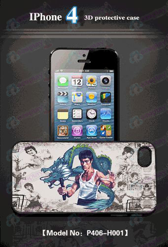 3D mobiele telefoon shell Apple 4 - Bruce Lee
