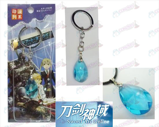 Sword Art Online Accessoires Yui Blue Crystal Heart Keychain