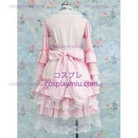 Maatwerk Pink Gothic Lolita Cosplay Kostuum
