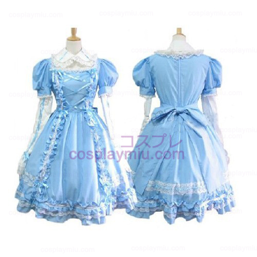 Sweet Blue Maid Dress Lolita Cosplay Kostuums