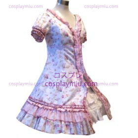 Tuin Style Pink Broken Flower Dress Lolita Cosplay Kostuums