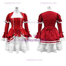 Red Lolita Cosplay Kostuum