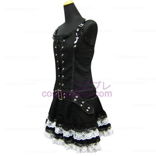 Cool Black Punk Lolita Cosplay Dress