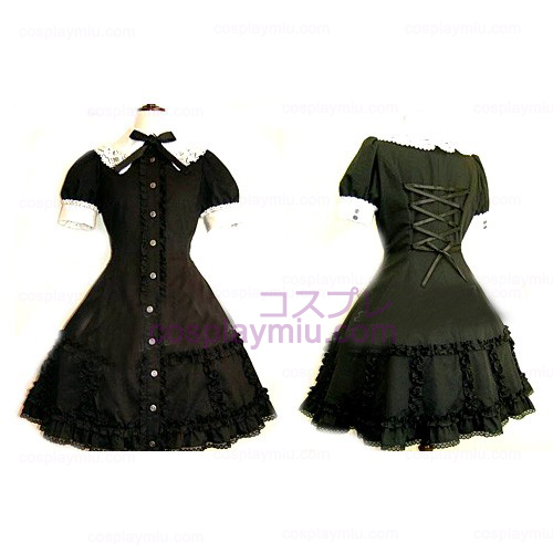 Black Lace Corset Dress Lolita Cosplay Kostuums
