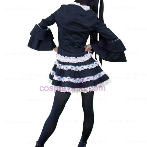 Black Lolita Halloween Cosplay Kostuum