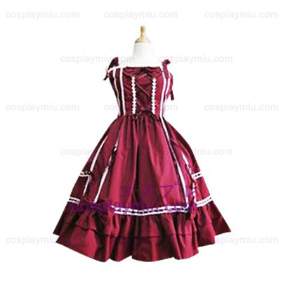 Bow Decoratie Gehaakte Lace Bijgeschoren Lolita Cosplay Dress