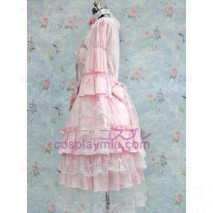 Maatwerk Pink Gothic Lolita Cosplay Kostuum