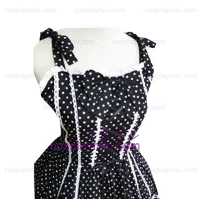 Witte Stip Lolita Cosplay Dress