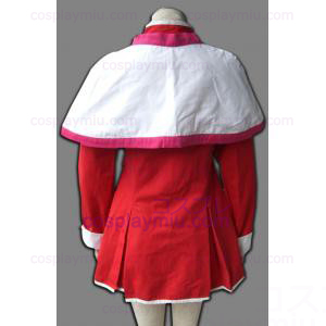 Kanon Meisje Roze Edge Sjaal Uniform Cosplay Kostuum