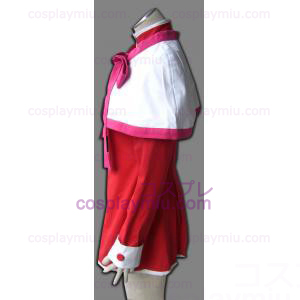 Kanon Meisje Roze Edge Sjaal Uniform Cosplay Kostuum