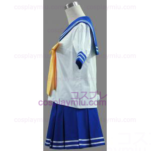 Lucky Star Sakura School Girl Summer School Uniform Cosplay Kostuum