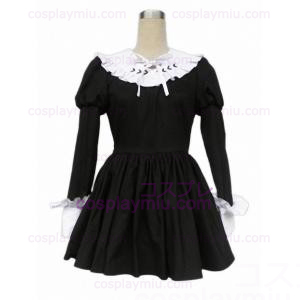 Zwarte School Uniform Katoen Polyester Cosplay Kostuum