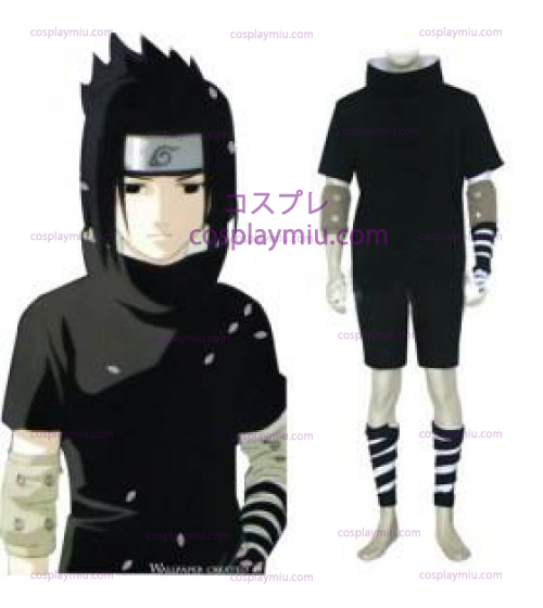 Naruto Uchiha Sasuke Cosplay Kostuum - Zwart Kaap
