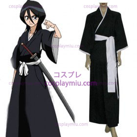 Bleach Kuchiki Rukia Soul Reaper Black Uniform Cosplay Kostuum