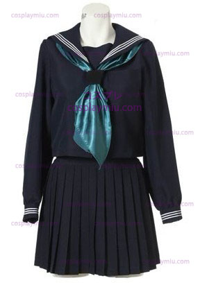 Lange Mouwen Sailor School Uniform Cosplay Kostuum