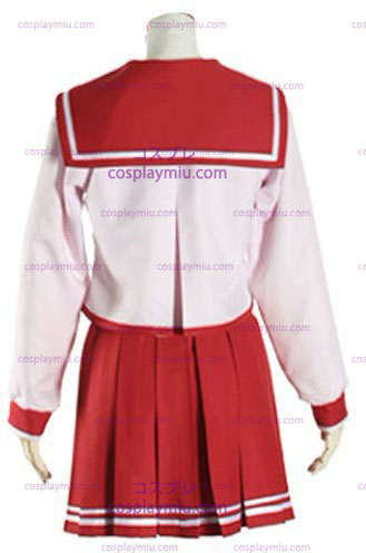 Rode lange mouwen Halloween Cosplay School Uniform