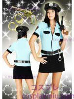 Sexy Miama Nylon Emaille Lady Police Costume